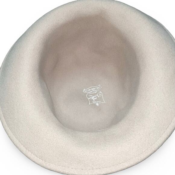 Vintage Tina Too Bollman Hat Co Doeskin Felt 100% Wool Cream Slouch Hat USA Made
